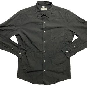 Rowan Shirt Mens S Gray Long Sleeve Cotton Button Up